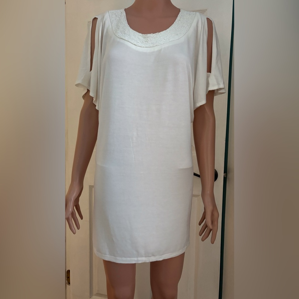 Women’s White Cold Shoulder Top